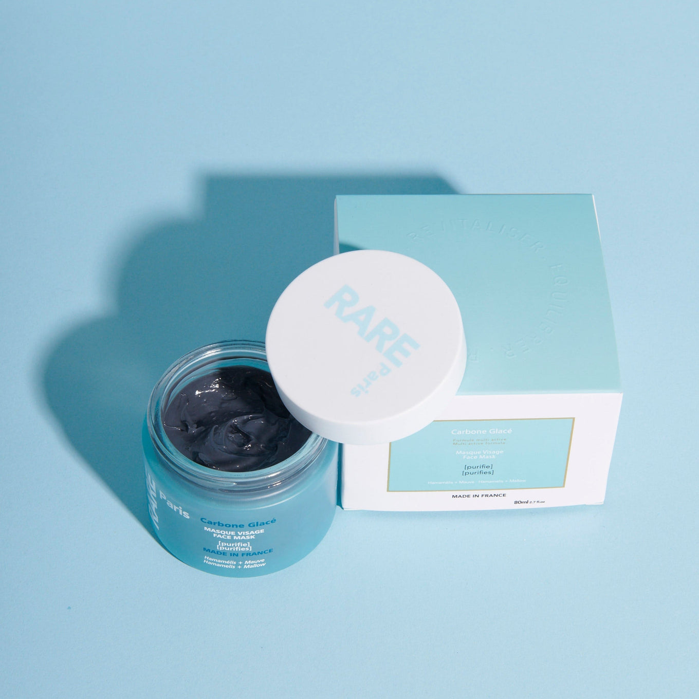 Carbone Glacé Masque Visage Lavable Purifiant